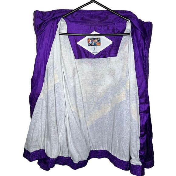 Vintage Silky Bomber Jacket With Gilded Print W22 - Picture 3 of 4